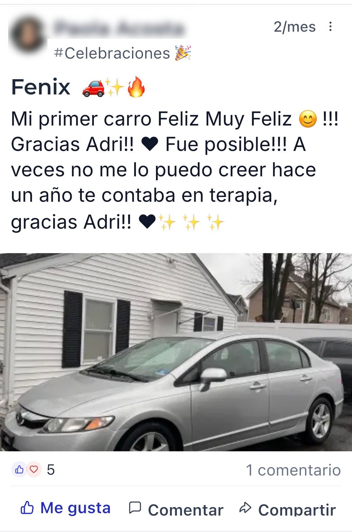 Testimonio de una de nuestras integrantes
