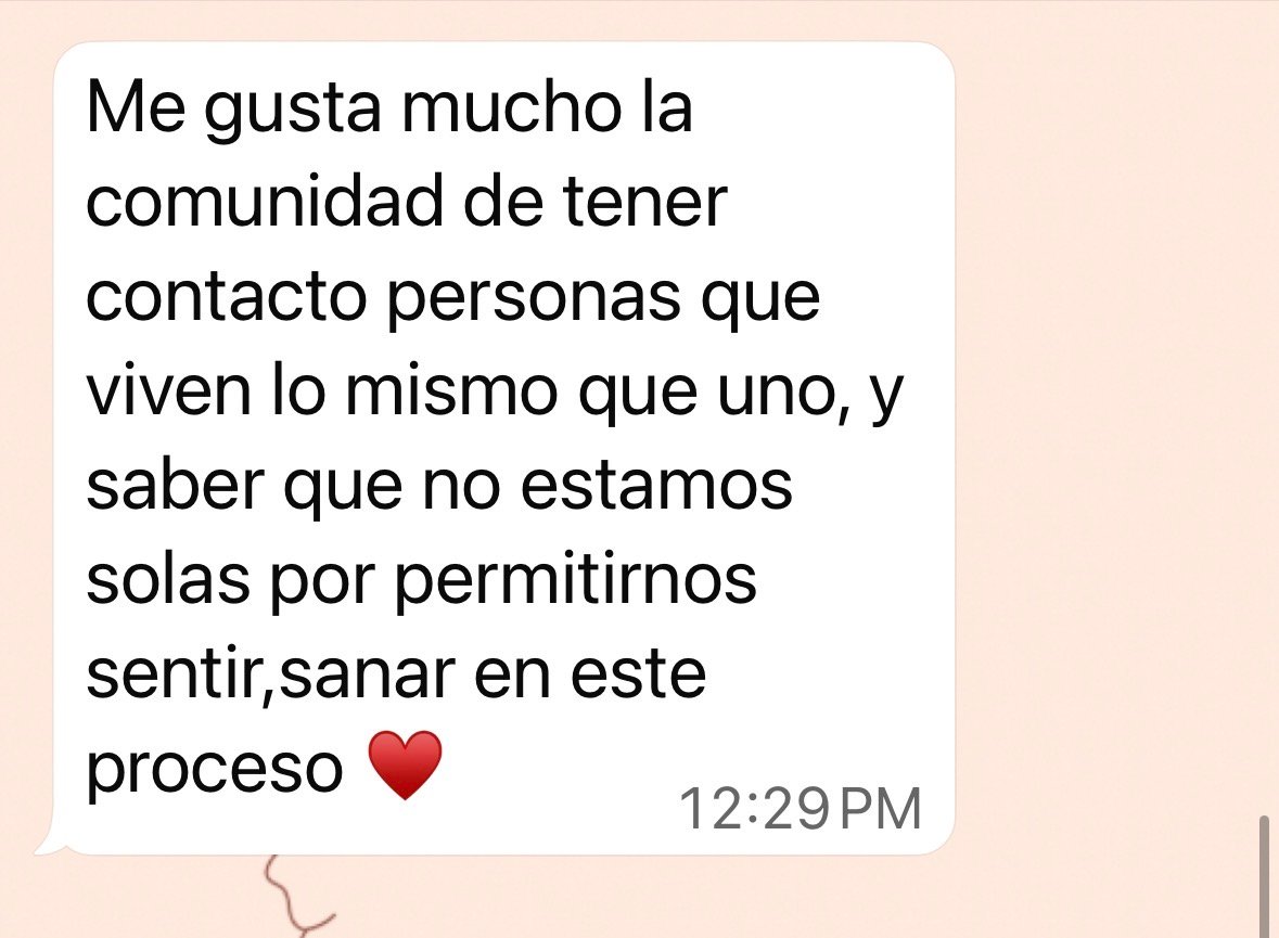 Testimonio de una de nuestras integrantes